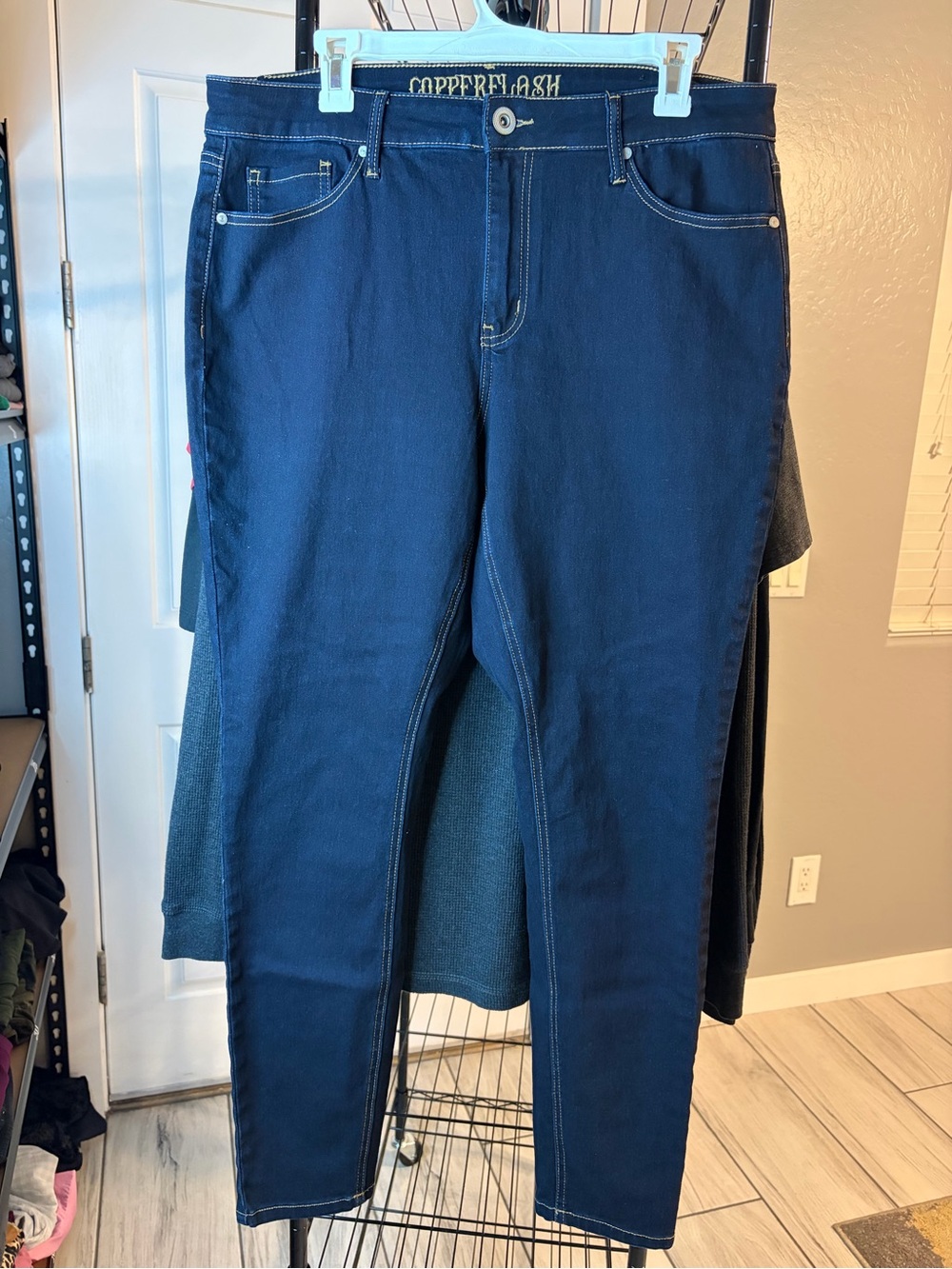 Copperflash Women’s Navy Skinny Jeans — Stretch Denim